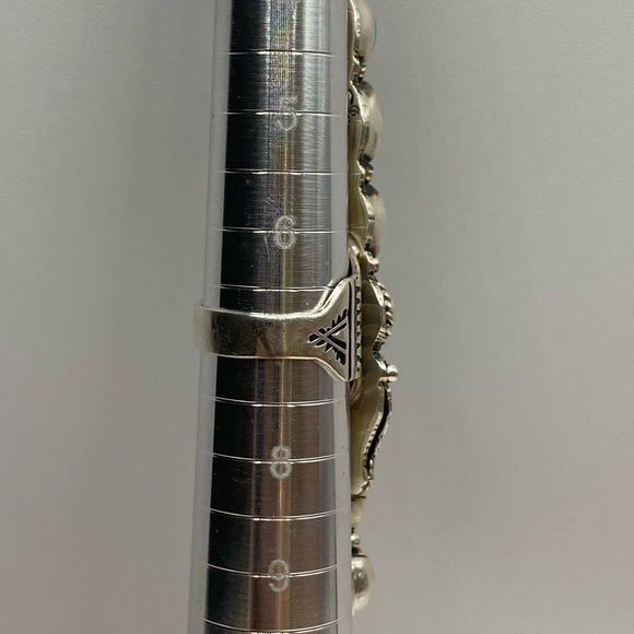 Navajo Geraldine James Turquoise Sterling Silver Ring FIRM - Picture 9 of 12